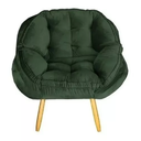Ver imagem 1 de Poltrona decorativa California Verde veludo para sala,salão,escritorio Dalaqua-Decor