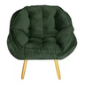 Poltrona decorativa California Verde veludo para sala,salão,escritorio Dalaqua-Decor - 1
