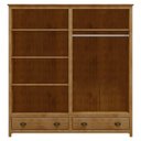 Ver imagem 5 de Guarda Roupa 4p 2g Madeira Maciça 176 Cm 9105 Freijo Milani Store