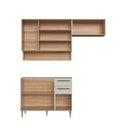 Ver imagem 4 de Armario de Cozinha Compacta 4 Peças com Nicho Decorativo 200cm Isabelle Delmarco