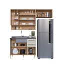 Ver imagem 3 de Armario de Cozinha Compacta 4 Peças com Nicho Decorativo 200cm Isabelle Delmarco