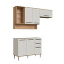 Ver imagem 1 de Armario de Cozinha Compacta 4 Peças com Nicho Decorativo 200cm Isabelle Delmarco