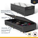 Ver imagem 6 de Cama Box Baú com Colchão de Espuma D33 Ortobom Airtech 100 + Auxiliar Unique Solteiro 88cm