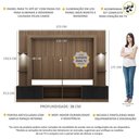 Ver imagem 6 de Estante Com Suporte Tv 65" E Leds Berlim Multimóveis V3384 Madeirada/Preta Madeirado/Preto