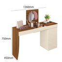 Ver imagem 4 de Mesa Escrivaninha Klein com Espelho/ Nicho Organizador Freijó/ Off White - Bela Móveis