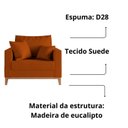 Ver imagem 5 de Kit 02 Poltrona Decorativa Beny Pés Base em Madeira Suede Cor:terracota