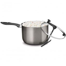 Pipoqueira Cristal Grafite Nº 22 com Tampa de Vidro Mta 8874 - 1