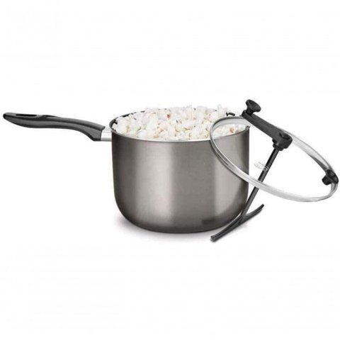 Pipoqueira Cristal Grafite Nº 22 com Tampa de Vidro Mta 8874