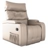 Poltrona Giratória Reclinável Urbino Corino Bege - 6