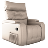 Poltrona Giratória Reclinável Urbino Corino Bege - 3