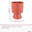 Ver imagem 7 de Cachepô de Cerâmica Terracota 16x12x12cm Vaso Plantas Jardim Sala Suculenta