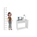 Ver imagem 3 de Mesa Computador Casal Arapei C/ 1 Gaveta Branco - Politorno