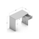Ver imagem 2 de Mesa Computador Casal Arapei C/ 1 Gaveta Branco - Politorno