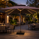 Ver imagem 5 de Ombrelone Moonlight LED 2,5x2,5m com Base - Marrom