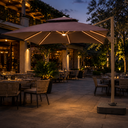 Ver imagem 4 de Ombrelone Moonlight LED 2,5x2,5m com Base - Marrom