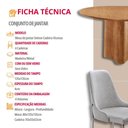 Ver imagem 6 de Sala de Jantar Mesa Selene Tampo 135cm Laminado com 4 Cadeiras Vicenza Moderna Mobilia