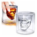 Ver imagem 2 de Copo de Vidro Duplo Formato Caveira 150ml - 2 Unidades