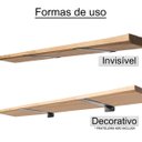 Ver imagem 5 de Mão Francesa Cantoneira Preta Invisível 25cm 2 Unidades - Preto Fosco