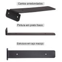 Ver imagem 6 de Mão Francesa Cantoneira Preta Invisível 25cm 2 Unidades - Preto Fosco