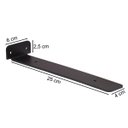 Ver imagem 3 de Mão Francesa Cantoneira Preta Invisível 25cm 2 Unidades - Preto Fosco
