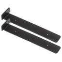 Ver imagem 1 de Mão Francesa Cantoneira Preta Invisível 25cm 2 Unidades - Preto Fosco