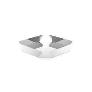 Centro de Mesa de Aco Inox Origami 31cm X 7cm X 31cm