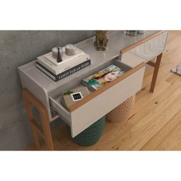 Aparador Elegance com 2 Gavetas Off White/jequitiba - Lukaliam - 2 Aparador Elegance com 2 Gavetas Off White/jequitiba - Lukaliam - 2
