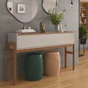 Ver imagem 3 de Aparador Elegance com 2 Gavetas Off White/jequitiba - Lukaliam
