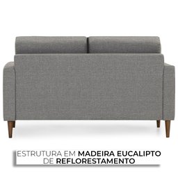 Sofá Herval Spirit, 2 Lugares, Linho Grafite, Desmontável - 5