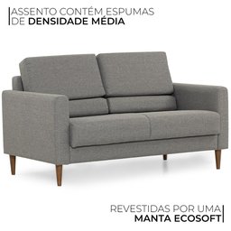 Sofá Herval Spirit, 2 Lugares, Linho Grafite, Desmontável - 4