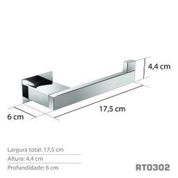 Papeleira Inox Grafite - Kromus RT0302-EG (Lado Esquerdo) - 4