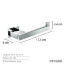 Ver imagem 4 de Papeleira Inox Grafite - Kromus RT0302-EG (Lado Esquerdo)