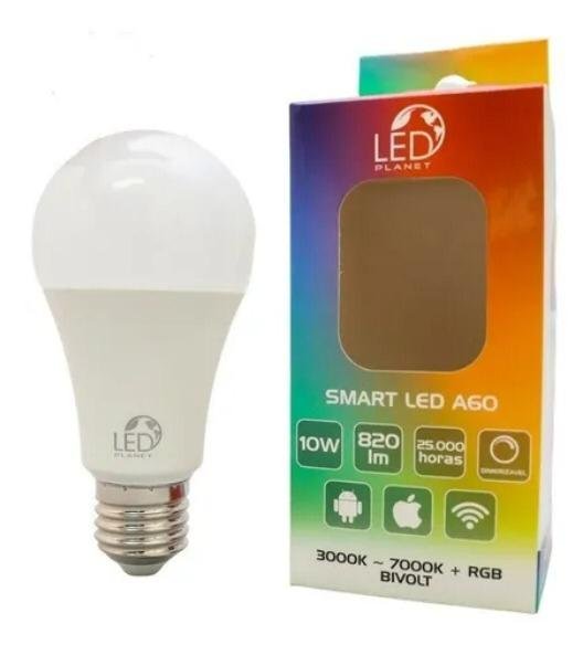 Smart Lâmpada Inteligente Led Rgb Wi-fi Comp. Alexa e Google Decorshop