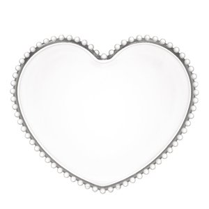 Conjunto com 4 Pratos em Cristal Coração Pearl Wolff