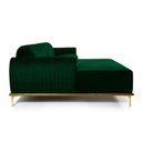Ver imagem 2 de Sofá com Chaise Cocie 3 Lugares Lado Esquerdo Fixo 230cm Verde Veludo Sal Movelaria