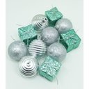 Ver imagem 4 de Kit 22 Peças Tubo Natalino Enfeite Árvore Natal Verde 5cm