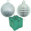 Ver imagem 5 de Kit 22 Peças Tubo Natalino Enfeite Árvore Natal Verde 5cm