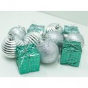 Ver imagem 3 de Kit 22 Peças Tubo Natalino Enfeite Árvore Natal Verde 5cm