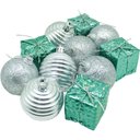 Ver imagem 1 de Kit 22 Peças Tubo Natalino Enfeite Árvore Natal Verde 5cm
