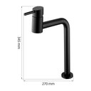 Ver imagem 3 de Torneira Misturador Monocomando Lorenzetti LorenSwan 2876 B42 de Bancada Preta