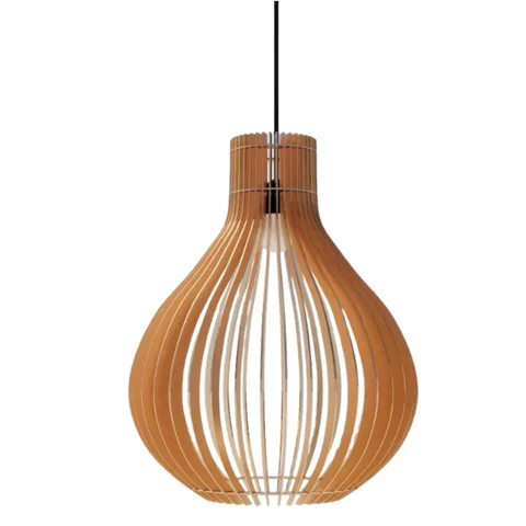 Luminária Teto Tipo Pendente Tijuca Mdf:mdf Cru