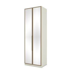 Guarda Roupa Modulado Seletto 2 Portas Areia/jequitibá com Espelho - Móveis Henn