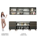 Ver imagem 6 de Armário de Cozinha Completa 240cm Preto/Rustic Reims Madesa 02