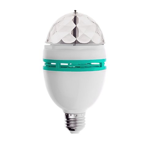 Lâmpada Rgb Giratória de Luz Led para Palco Festa Casamento Bivolt com Soquete