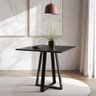 Mesa de Jantar Mônaco 90cm Preta Base Preto - 1
