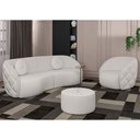 Ver imagem 2 de Sofá Curvo 240cm Bipartido Hermon Boucle Off White - Sallar Home