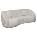 Ver imagem 1 de Sofá Curvo 240cm Bipartido Hermon Boucle Off White - Sallar Home