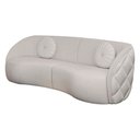 Ver imagem 5 de Sofá Curvo 240cm Bipartido Hermon Boucle Off White - Sallar Home