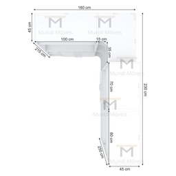KIT CLOSET MODULADO 2 ALTURAS 4 MÓDULOS M451.B (CLOSET, CASA) MUNDI MOVEIS - 3