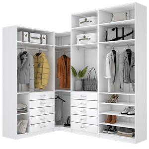 KIT CLOSET MODULADO 2 ALTURAS 4 MÓDULOS M451.B (CLOSET, CASA) MUNDI MOVEIS